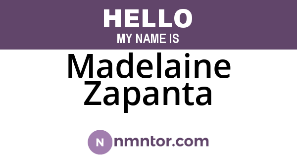 Madelaine Zapanta