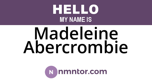 Madeleine Abercrombie