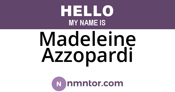 Madeleine Azzopardi