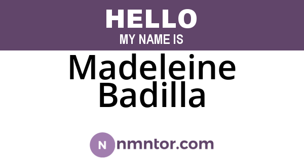 Madeleine Badilla