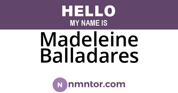 Madeleine Balladares