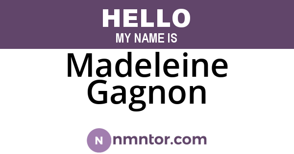 Madeleine Gagnon