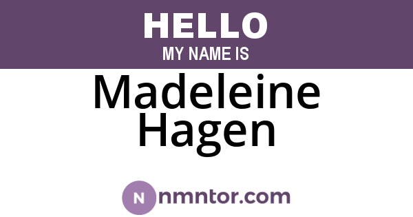Madeleine Hagen