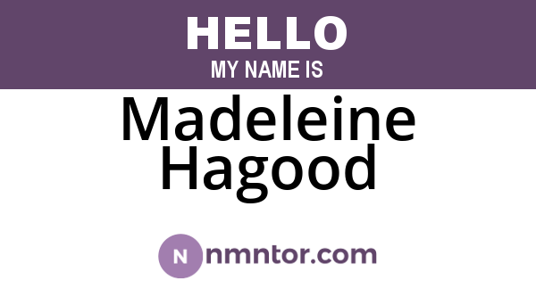 Madeleine Hagood