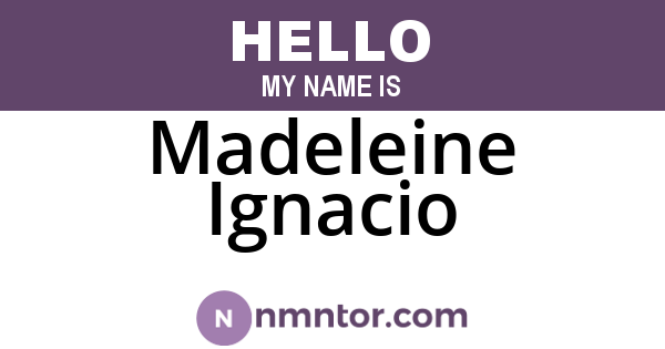 Madeleine Ignacio