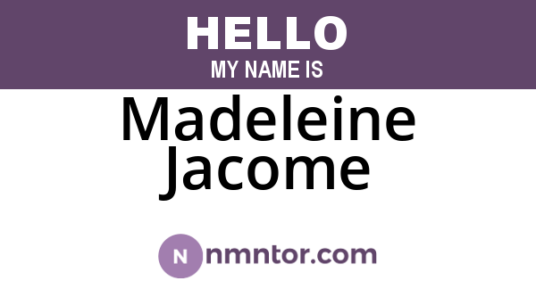 Madeleine Jacome