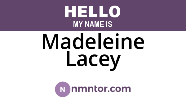 Madeleine Lacey