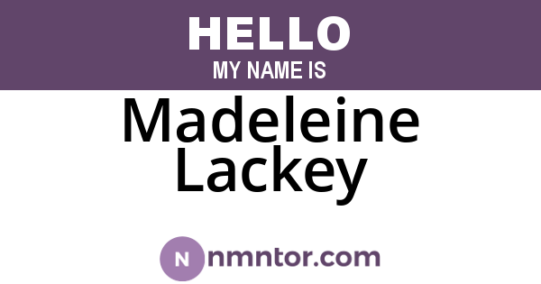 Madeleine Lackey