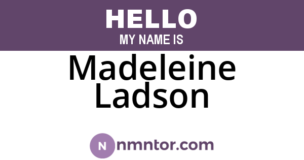 Madeleine Ladson
