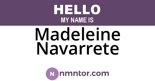 Madeleine Navarrete