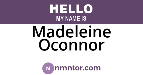Madeleine Oconnor