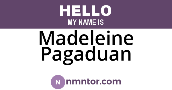 Madeleine Pagaduan