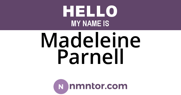 Madeleine Parnell