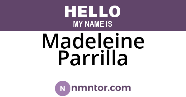 Madeleine Parrilla
