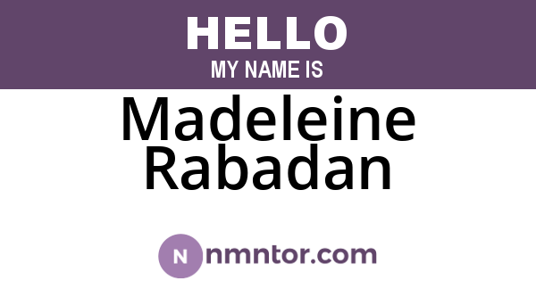 Madeleine Rabadan