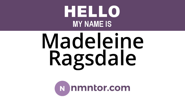 Madeleine Ragsdale