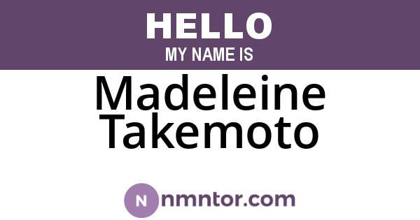 Madeleine Takemoto