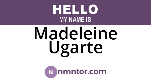 Madeleine Ugarte