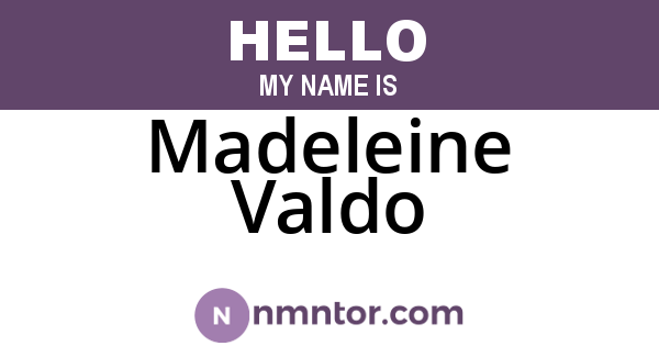 Madeleine Valdo