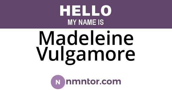 Madeleine Vulgamore