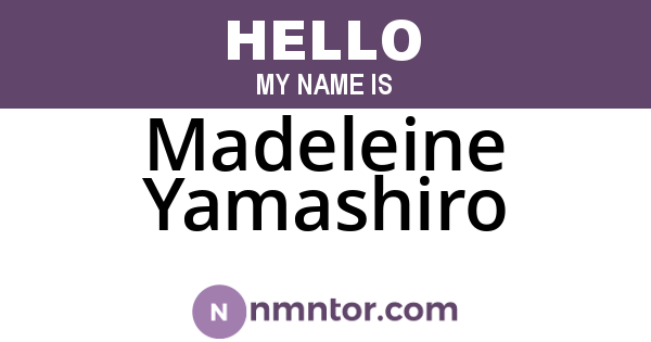 Madeleine Yamashiro