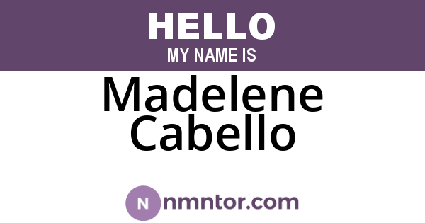 Madelene Cabello