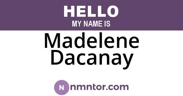 Madelene Dacanay