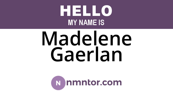 Madelene Gaerlan