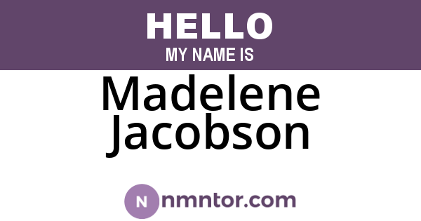 Madelene Jacobson