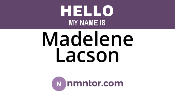 Madelene Lacson