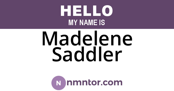 Madelene Saddler