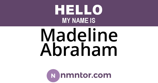 Madeline Abraham