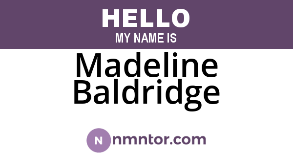 Madeline Baldridge