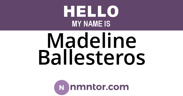Madeline Ballesteros