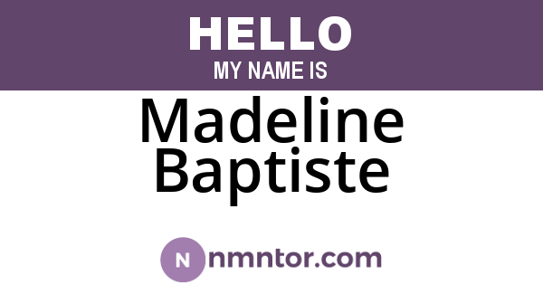 Madeline Baptiste