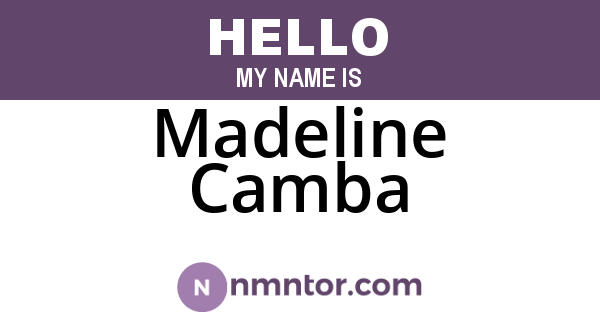 Madeline Camba