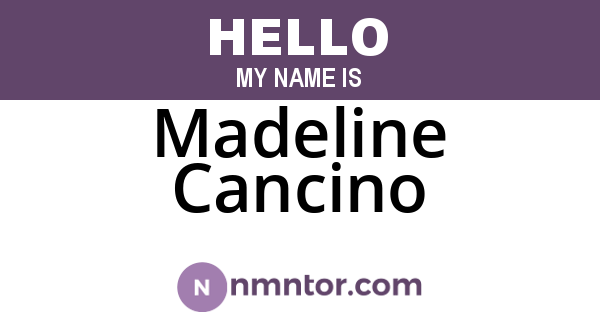 Madeline Cancino