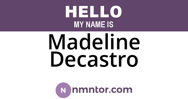 Madeline Decastro