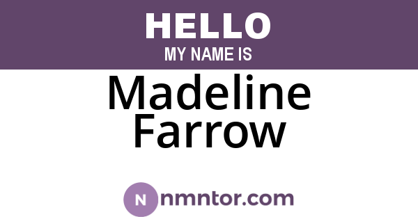 Madeline Farrow