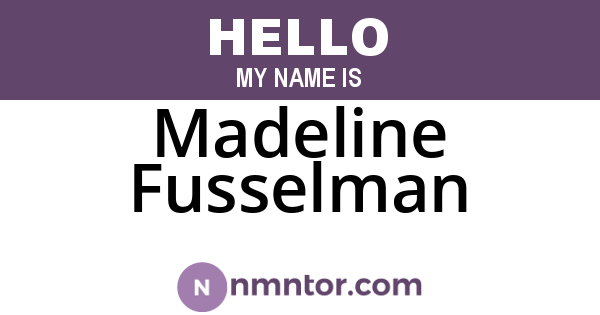 Madeline Fusselman