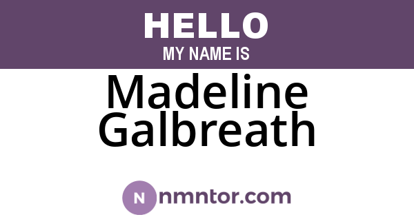 Madeline Galbreath