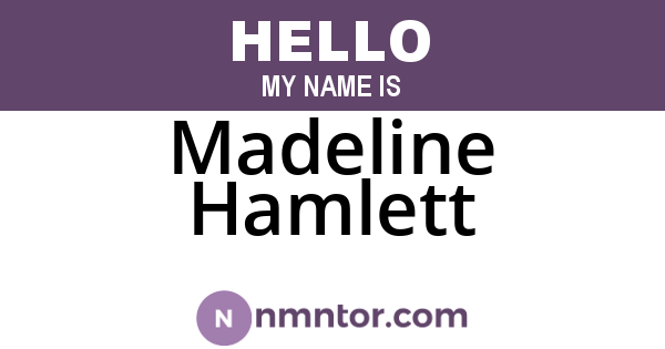 Madeline Hamlett