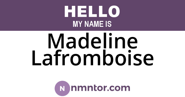 Madeline Lafromboise