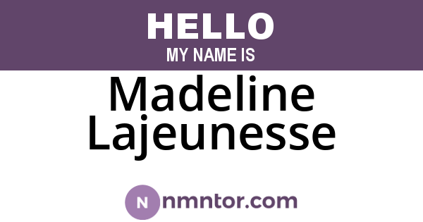 Madeline Lajeunesse