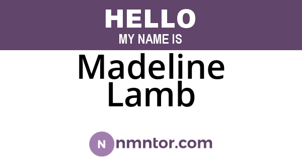 Madeline Lamb