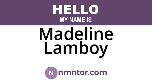 Madeline Lamboy