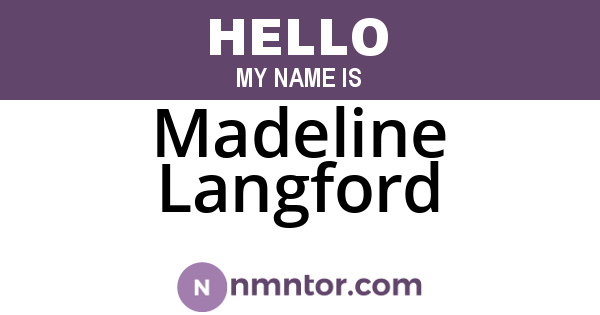 Madeline Langford