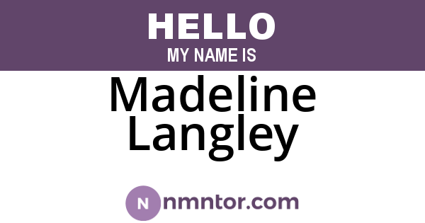 Madeline Langley