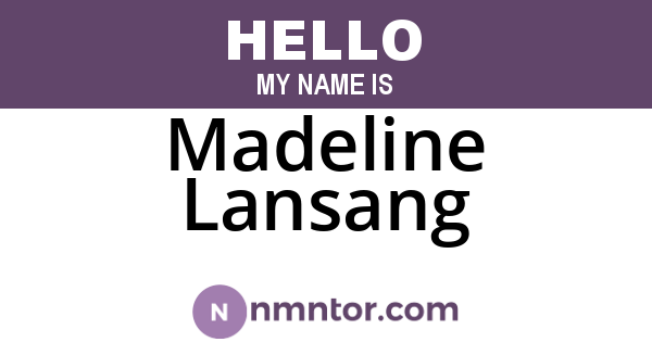 Madeline Lansang