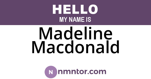 Madeline Macdonald